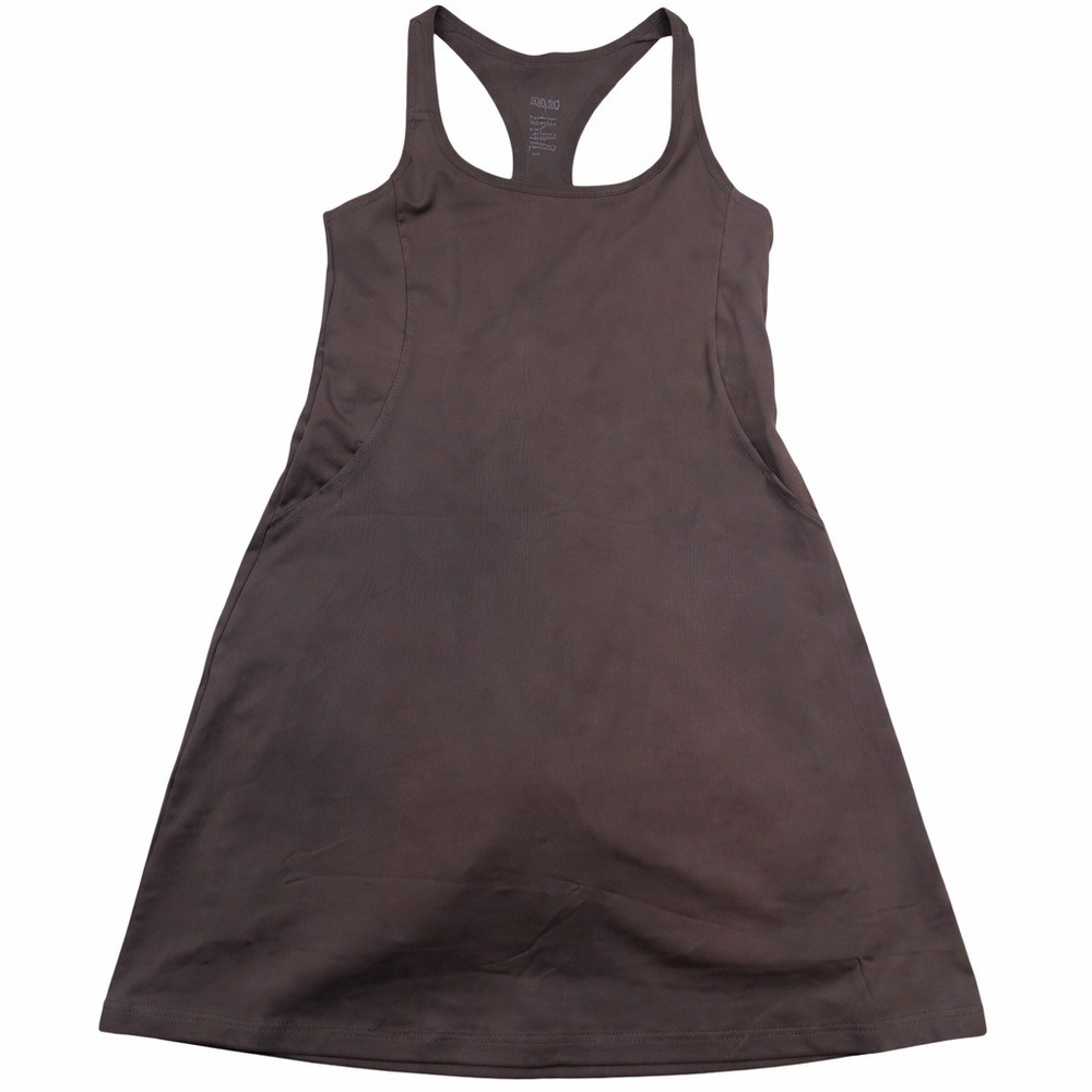 girlfriend collective brown racerback tank athletic dress